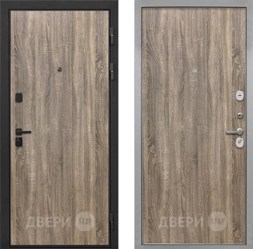 Входная металлическая Дверь Интекрон (INTECRON) Профит Black Дуб Турин Гладкая Дуб турин в Дубне