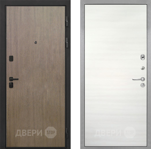Входная металлическая Дверь Интекрон (INTECRON) Профит Black Венге Коричневый Гладкая Дуб сильвер поперечный в Дубне