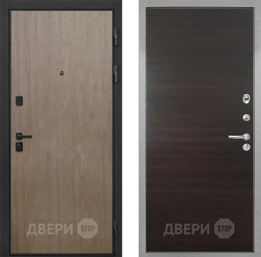 Входная металлическая Дверь Интекрон (INTECRON) Профит Black Венге Коричневый Гладкая Эковенге поперечный в Дубне