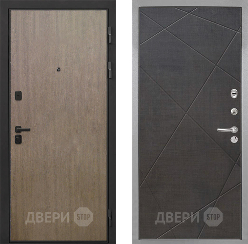 Входная металлическая Дверь Интекрон (INTECRON) Профит Black Венге Коричневый Лучи-М Венге распил кофе в Дубне