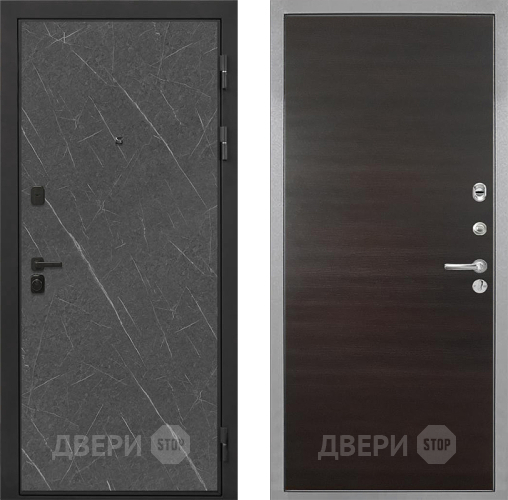 Входная металлическая Дверь Интекрон (INTECRON) Профит Black Гранит Лава Оникс Гладкая Эковенге поперечный в Дубне