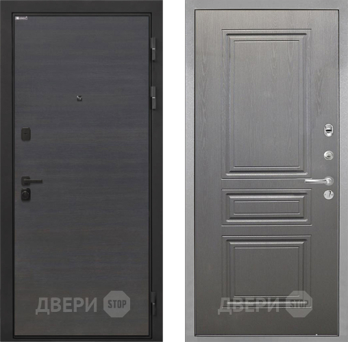 Входная металлическая Дверь Интекрон (INTECRON) Профит Black Эковенге ФЛ-243 Графит вуд дуб в Дубне