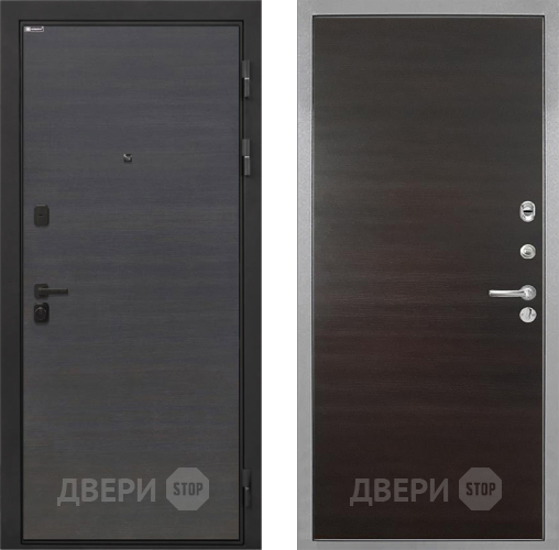 Входная металлическая Дверь Интекрон (INTECRON) Профит Black Эковенге Гладкая Эковенге поперечный в Дубне