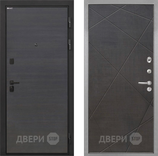 Входная металлическая Дверь Интекрон (INTECRON) Профит Black Эковенге Лучи-М Венге распил кофе в Дубне