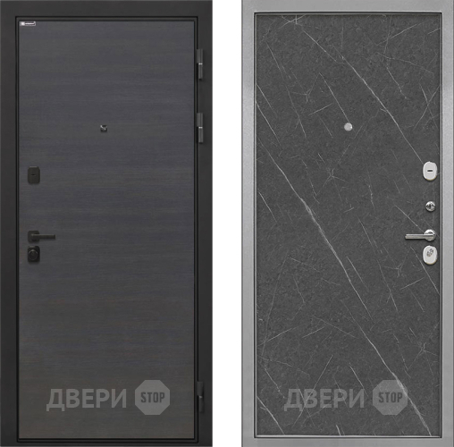 Дверь Интекрон (INTECRON) Профит Black Эковенге Гладкая Гранит лава оникс в Дубне