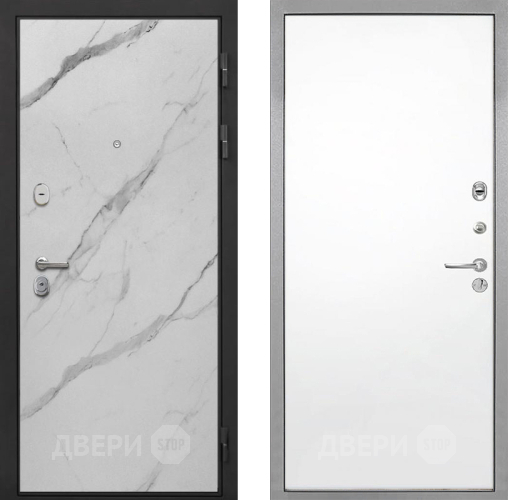 Дверь Интекрон (INTECRON) Гектор Мрамор Арктик Гладкая Силк Сноу в Дубне