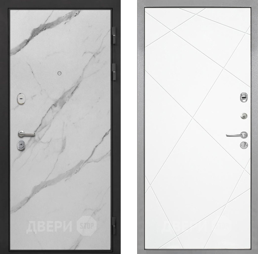Входная металлическая Дверь Интекрон (INTECRON) Гектор Мрамор Арктик Лучи-М Софт милк в Дубне
