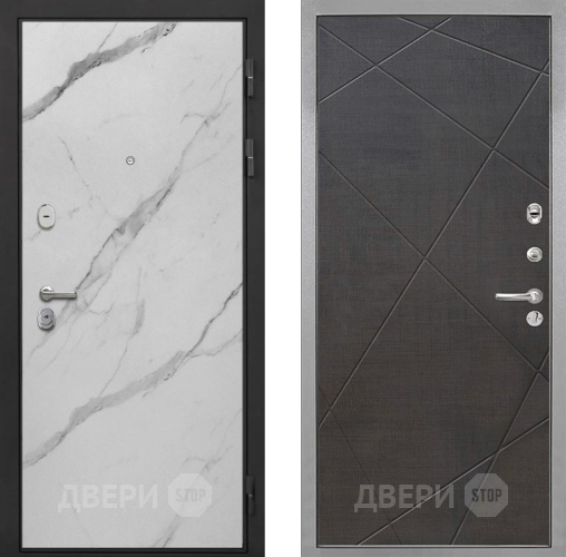 Входная металлическая Дверь Интекрон (INTECRON) Гектор Мрамор Арктик Лучи-М Венге распил кофе в Дубне