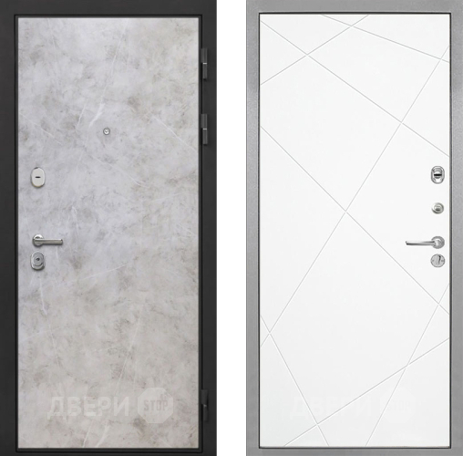 Входная металлическая Дверь Интекрон (INTECRON) Гектор Мрамор Светлый Лучи-М Софт милк в Дубне