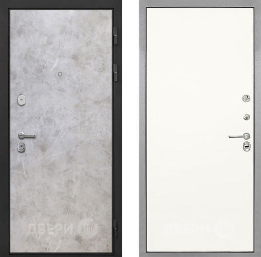 Входная металлическая Дверь Интекрон (INTECRON) Гектор Мрамор Светлый Гладкая Слоновая кость в Дубне