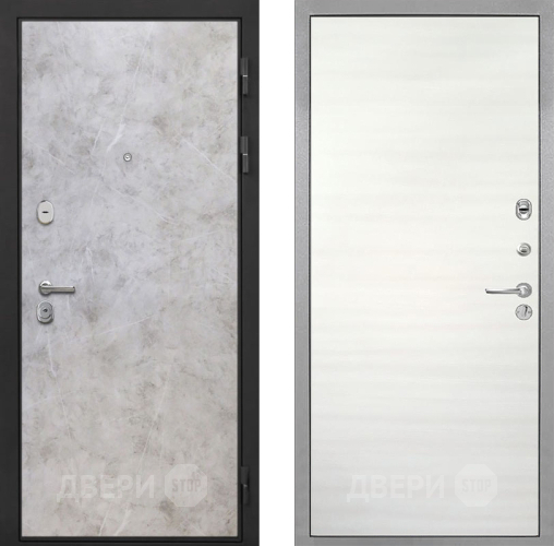 Входная металлическая Дверь Интекрон (INTECRON) Гектор Мрамор Светлый Гладкая Дуб сильвер поперечный в Дубне