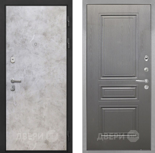 Входная металлическая Дверь Интекрон (INTECRON) Гектор Мрамор Светлый ФЛ-243 Графит вуд дуб в Дубне