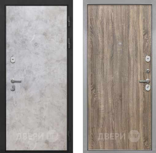 Входная металлическая Дверь Интекрон (INTECRON) Гектор Мрамор Светлый Гладкая Дуб турин в Дубне