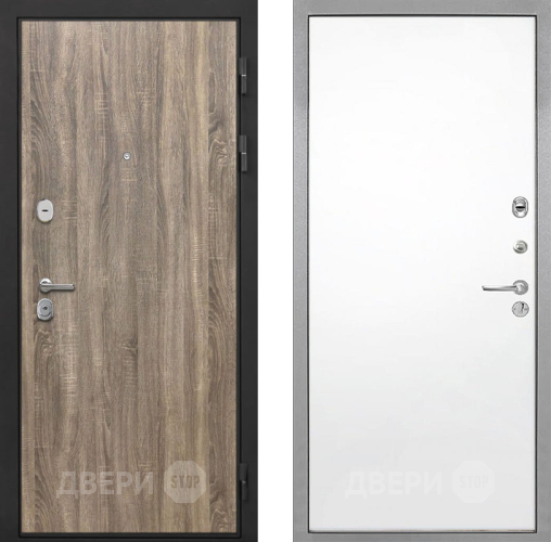 Входная металлическая Дверь Интекрон (INTECRON) Гектор Дуб Турин Гладкая Силк Сноу в Дубне