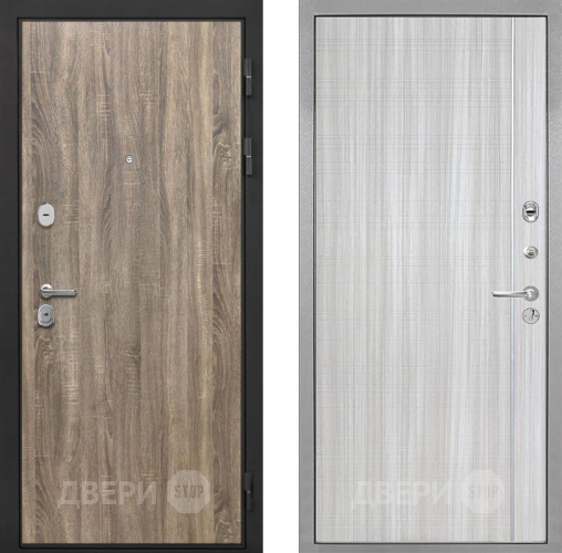 Входная металлическая Дверь Интекрон (INTECRON) Гектор Дуб Турин В-07 с молдингом Сандал белый в Дубне