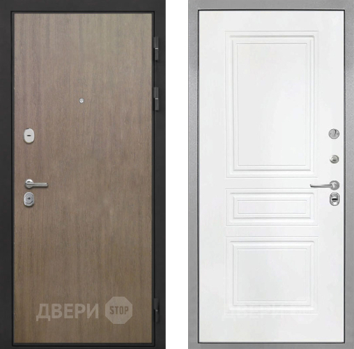 Дверь Интекрон (INTECRON) Гектор Венге Коричневый ФЛ-243 Белый матовый в Дубне