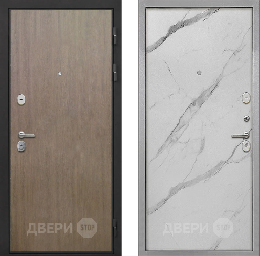 Входная металлическая Дверь Интекрон (INTECRON) Гектор Венге Коричневый Гладкая Мрамор натуральный арктик в Дубне
