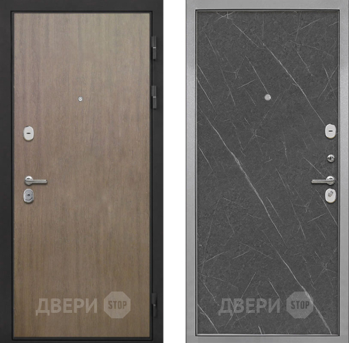 Входная металлическая Дверь Интекрон (INTECRON) Гектор Венге Коричневый Гладкая Гранит лава оникс в Дубне
