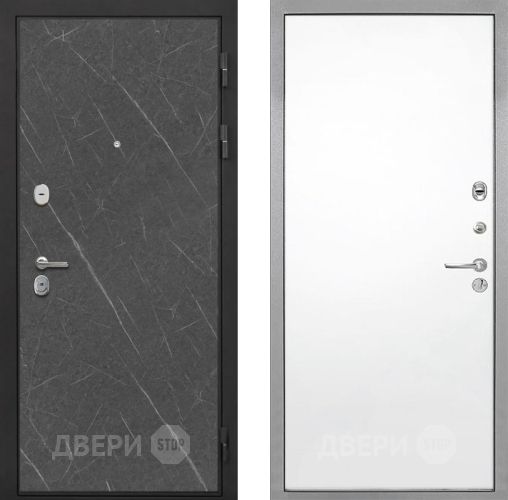 Входная металлическая Дверь Интекрон (INTECRON) Гектор Гранит Лава Оникс Гладкая Силк Сноу в Дубне