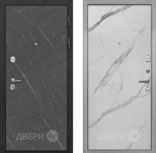 Входная металлическая Дверь Интекрон (INTECRON) Гектор Гранит Лава Оникс Гладкая Мрамор натуральный арктик в Дубне