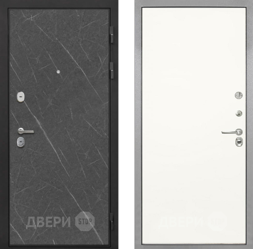 Входная металлическая Дверь Интекрон (INTECRON) Гектор Гранит Лава Оникс Гладкая Слоновая кость в Дубне