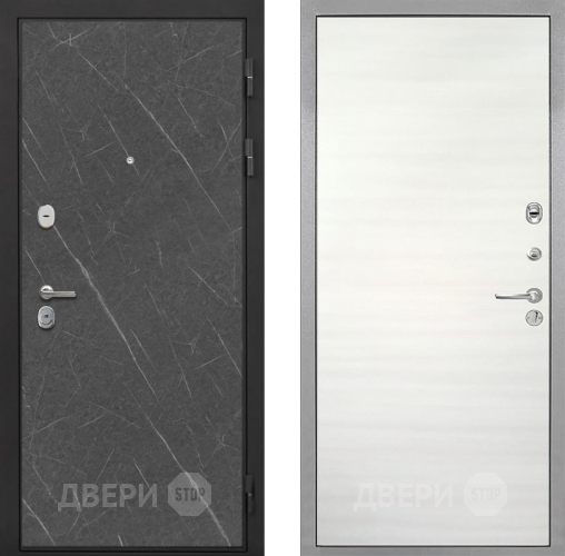 Входная металлическая Дверь Интекрон (INTECRON) Гектор Гранит Лава Оникс Гладкая Дуб сильвер поперечный в Дубне