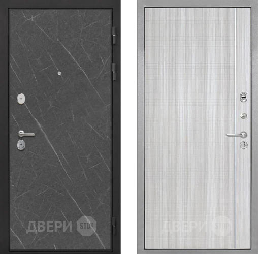 Входная металлическая Дверь Интекрон (INTECRON) Гектор Гранит Лава Оникс В-07 с молдингом Сандал белый в Дубне