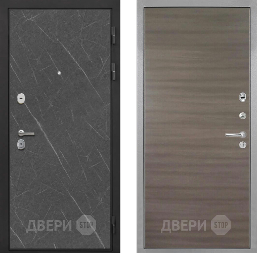 Входная металлическая Дверь Интекрон (INTECRON) Гектор Гранит Лава Оникс Гладкая Дуб тоскано поперечный в Дубне