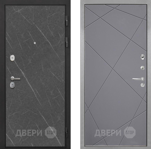 Входная металлическая Дверь Интекрон (INTECRON) Гектор Гранит Лава Оникс Лучи-М Графит софт в Дубне