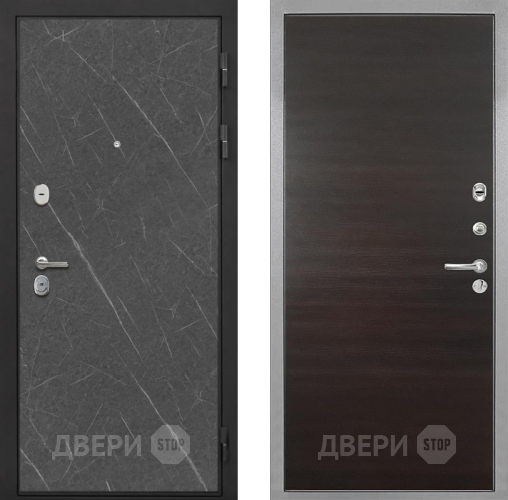 Входная металлическая Дверь Интекрон (INTECRON) Гектор Гранит Лава Оникс Гладкая Эковенге поперечный в Дубне