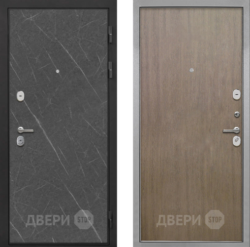 Входная металлическая Дверь Интекрон (INTECRON) Гектор Гранит Лава Оникс Гладкая шпон Венге коричневый в Дубне