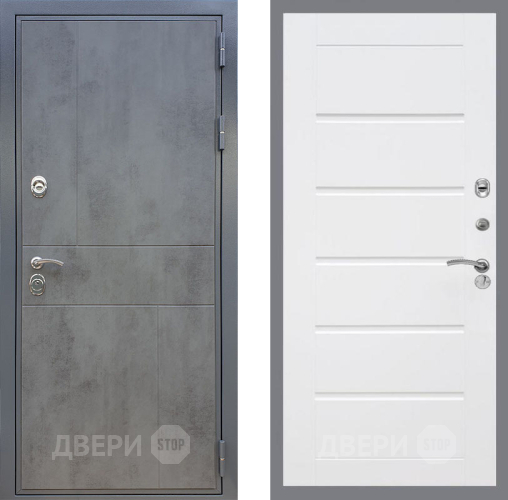 Входная металлическая Дверь Рекс (REX) ФЛ-290 Сити Белый ясень в Дубне