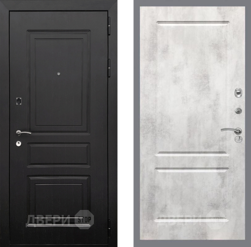 Входная металлическая Дверь Рекс (REX) 6 Венге FL-117 Бетон светлый в Дубне