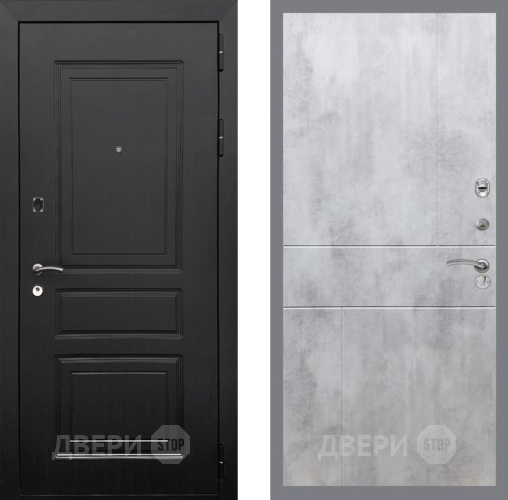 Входная металлическая Дверь Рекс (REX) 6 Венге FL-290 Бетон светлый в Дубне