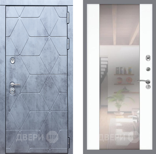 Дверь Рекс (REX) 28 СБ-16 Зеркало Силк Сноу в Дубне