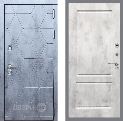 Дверь Рекс (REX) 28 FL-117 Бетон светлый в Дубне