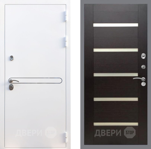 Дверь Рекс (REX) 27 СБ-14 стекло белое венге поперечный в Дубне