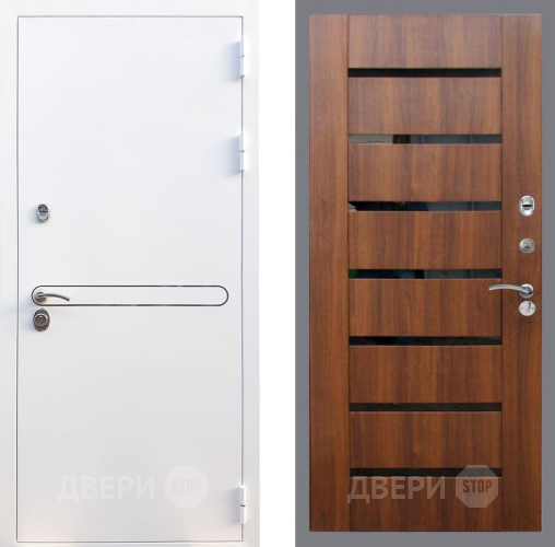 Входная металлическая Дверь Рекс (REX) 27 СБ-14 стекло черное Орех бренди в Дубне