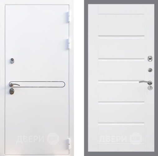 Входная металлическая Дверь Рекс (REX) 27 Сити Белый ясень в Дубне
