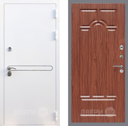 Входная металлическая Дверь Рекс (REX) 27 FL-58 орех тисненый в Дубне