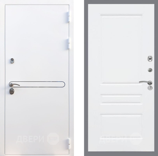 Входная металлическая Дверь Рекс (REX) 27 FL-243 Силк Сноу в Дубне