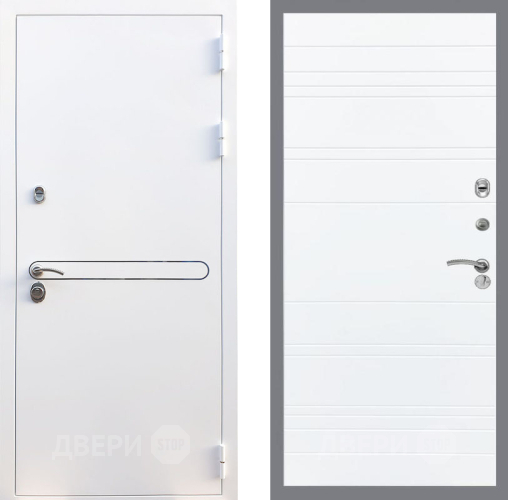 Входная металлическая Дверь Рекс (REX) 27 Line Силк Сноу в Дубне