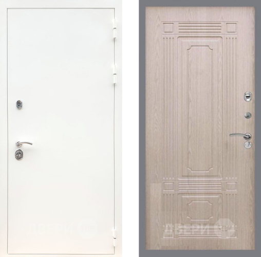 Дверь Рекс (REX) 5 Белая Шагрень FL-2 Беленый дуб в Дубне