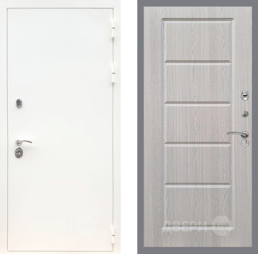 Дверь Рекс (REX) 5 Белая Шагрень FL-39 Беленый дуб в Дубне