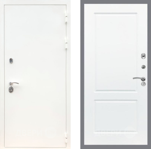 Входная металлическая Дверь Рекс (REX) 5 Белая Шагрень FL-117 Силк Сноу в Дубне