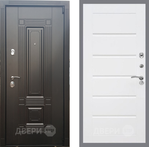 Входная металлическая Дверь Рекс (REX) 9 Сити Белый ясень в Дубне