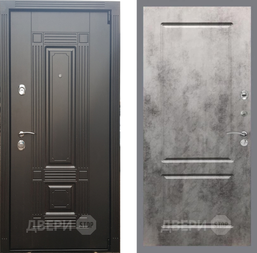 Входная металлическая Дверь Рекс (REX) 9 FL-117 Бетон темный в Дубне