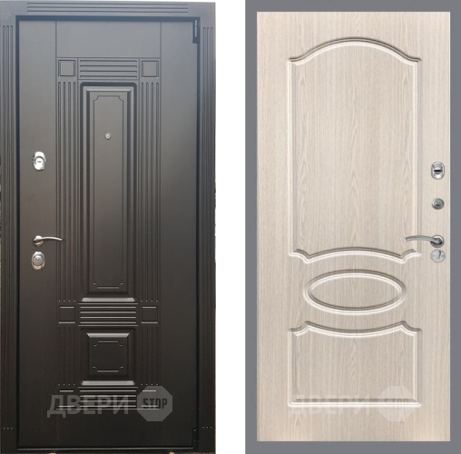 Входная металлическая Дверь Рекс (REX) 9 FL-128 Беленый дуб в Дубне