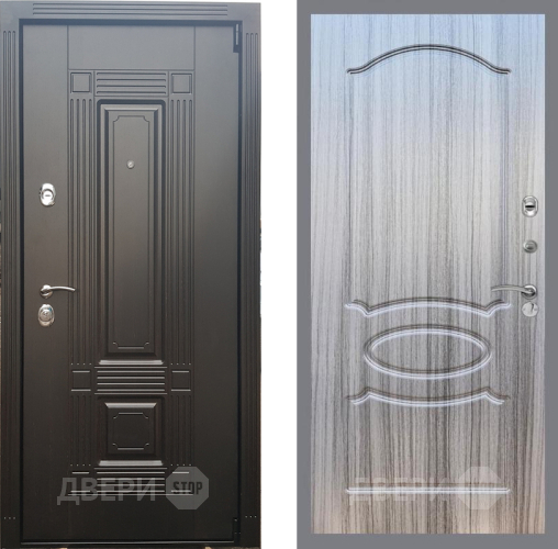 Входная металлическая Дверь Рекс (REX) 9 FL-128 Сандал грей в Дубне