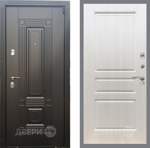 Входная металлическая Дверь Рекс (REX) 9 FL-243 Лиственница беж в Дубне